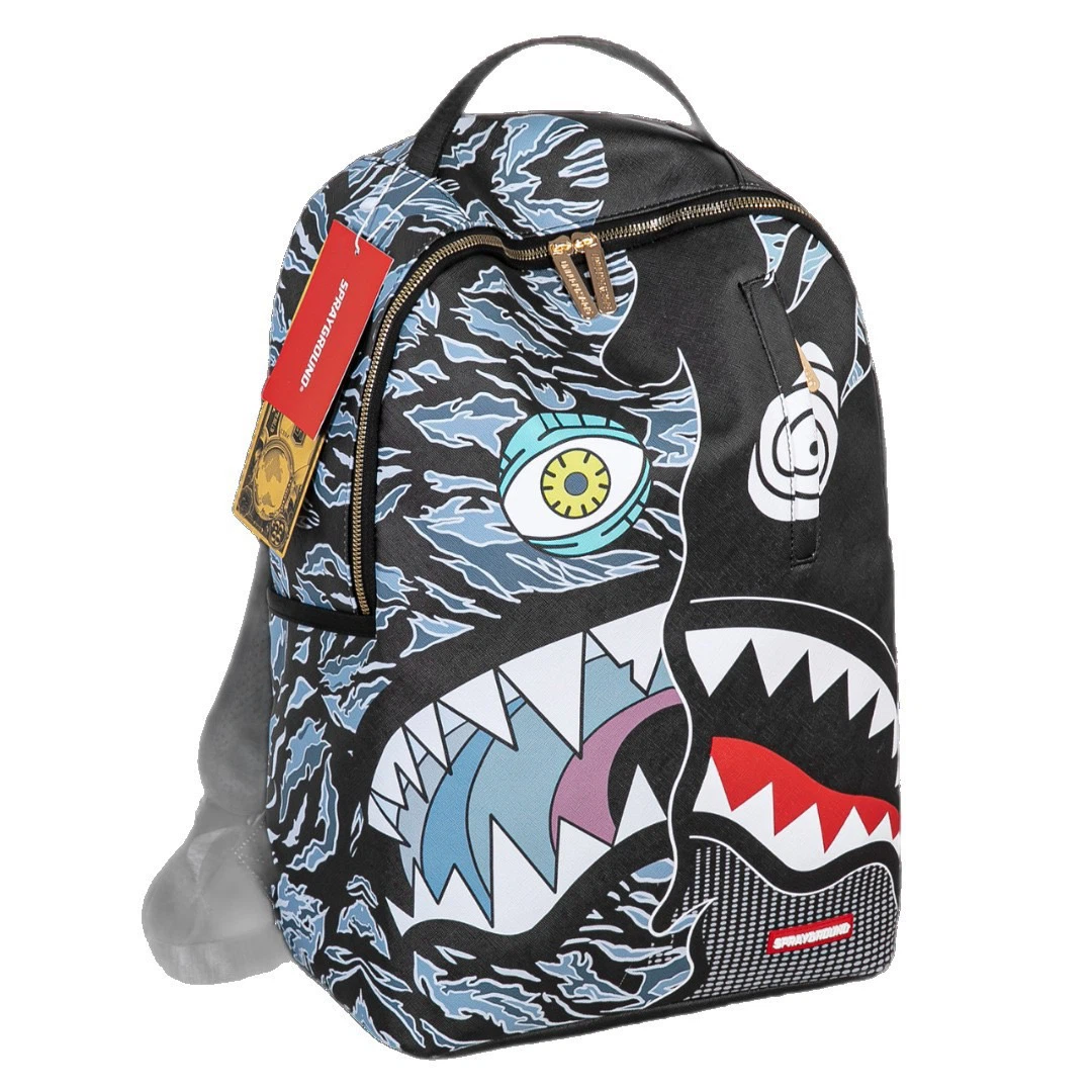 Sprayground Monster Eye Shark Backpack Street Hip Hop Waterproof Laptop School Bag