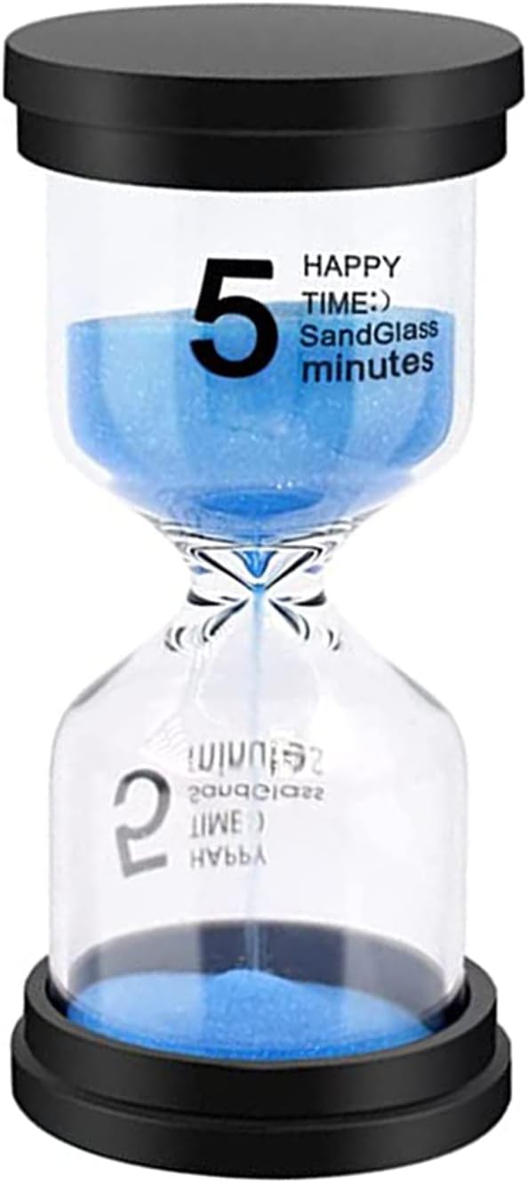 Sand Timer, Sand Timers Colorful 5 Minutes Sandglass Timer with Protective Cover for Classroom Home Office Cooking
