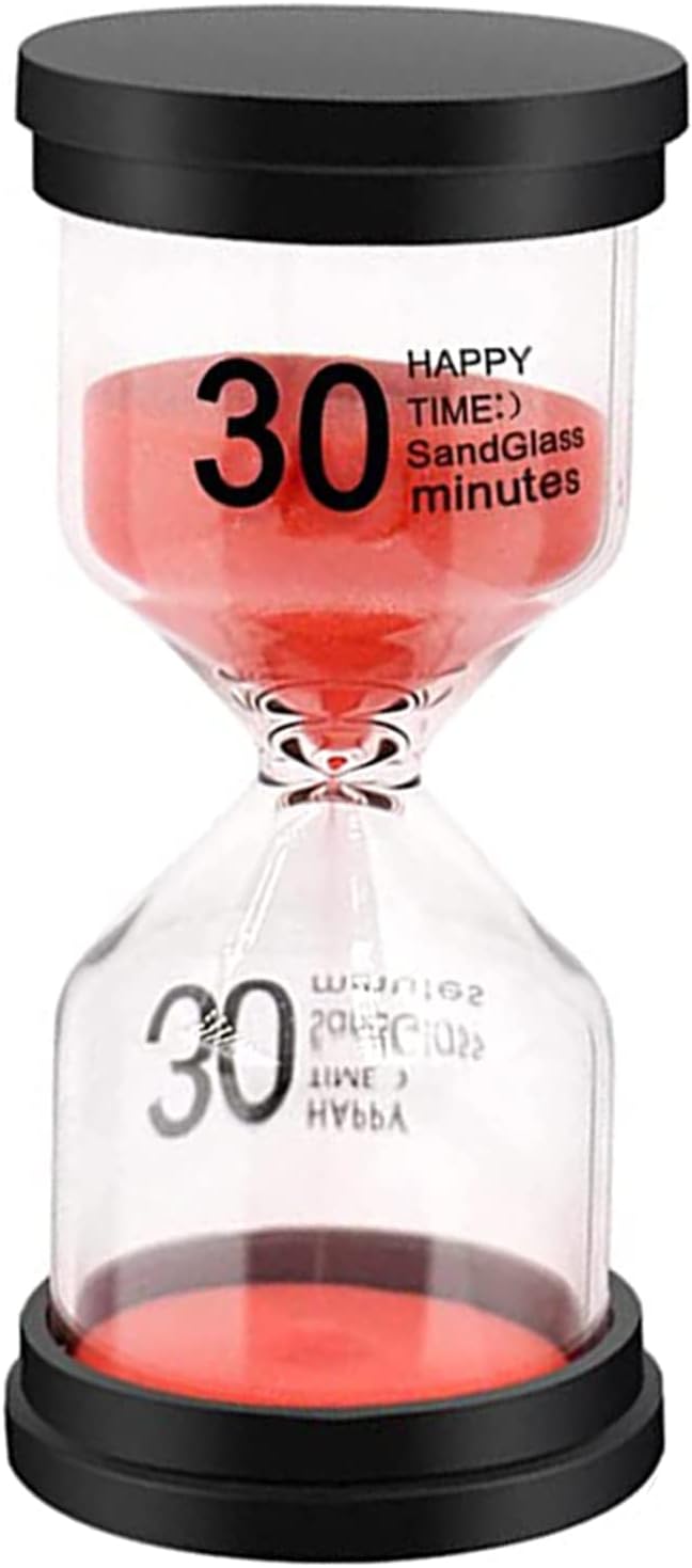 Sand Timer, Sand Timers Colorful 30 Minutes Sandglass Timer with Protective Cover for Classroom Home Office Cooking