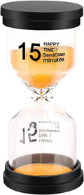 Sand Timer, Sand Timers Colorful 15 Minutes Sandglass Timer with Protective Cover for Classroom Home Office Cooking