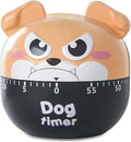 Cute Dog Kitchen Timer Manual Mechanical Rotating Alarm 55 Minutes Countdown Timer