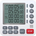 TPNEG Digital Kitchen Timer - 4-Channel Cooking Timer with Alarm, Magnetic Back, Loud & Silent Modes, Count Up/Down, Ideal for ovens, Seniors, Kids and classrooms, Replaceable AAA Battery