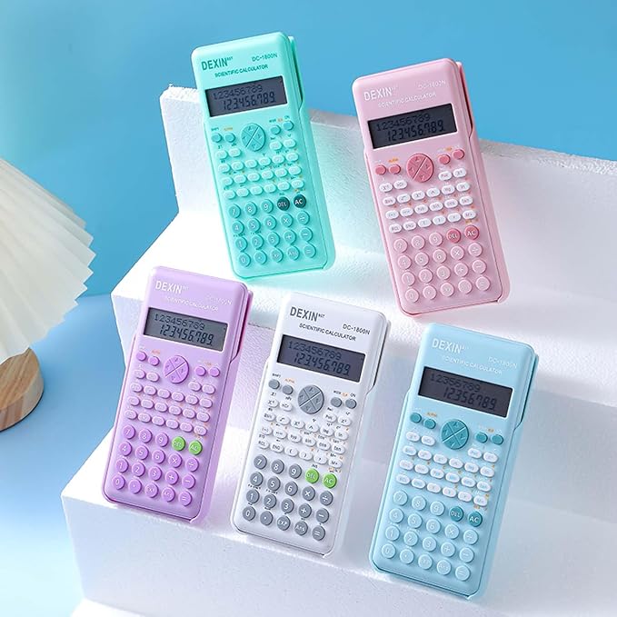 Scientific Calculators for Students, 240 Functions 2-Line Standard Scientific Calculator, Cute School Office Supplies，Math Calculator for School (Purple)