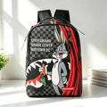 Sprayground Bugs Bunny Shark Backpack Cartoon Print Waterproof Laptop School Travel Bag