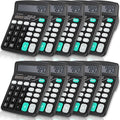 10 Pack Desktop Calculator 12 Digits Calculators with Large LCD Display Electronic Calculator Dual Power for Students Office School Home
