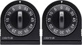 60 Minute Wind Up Timer (2 Pack) Visual Mechanical Timer, from 0 to 60 Minutes, for Kitchen, Hair Color Processing, Tanning Time, Kids' Home and Classroom Activities or Timeouts, Black