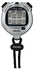 Seiko 太阳能间隔计时器 运动秒表 SVAJ101 银色轻薄无需换电池